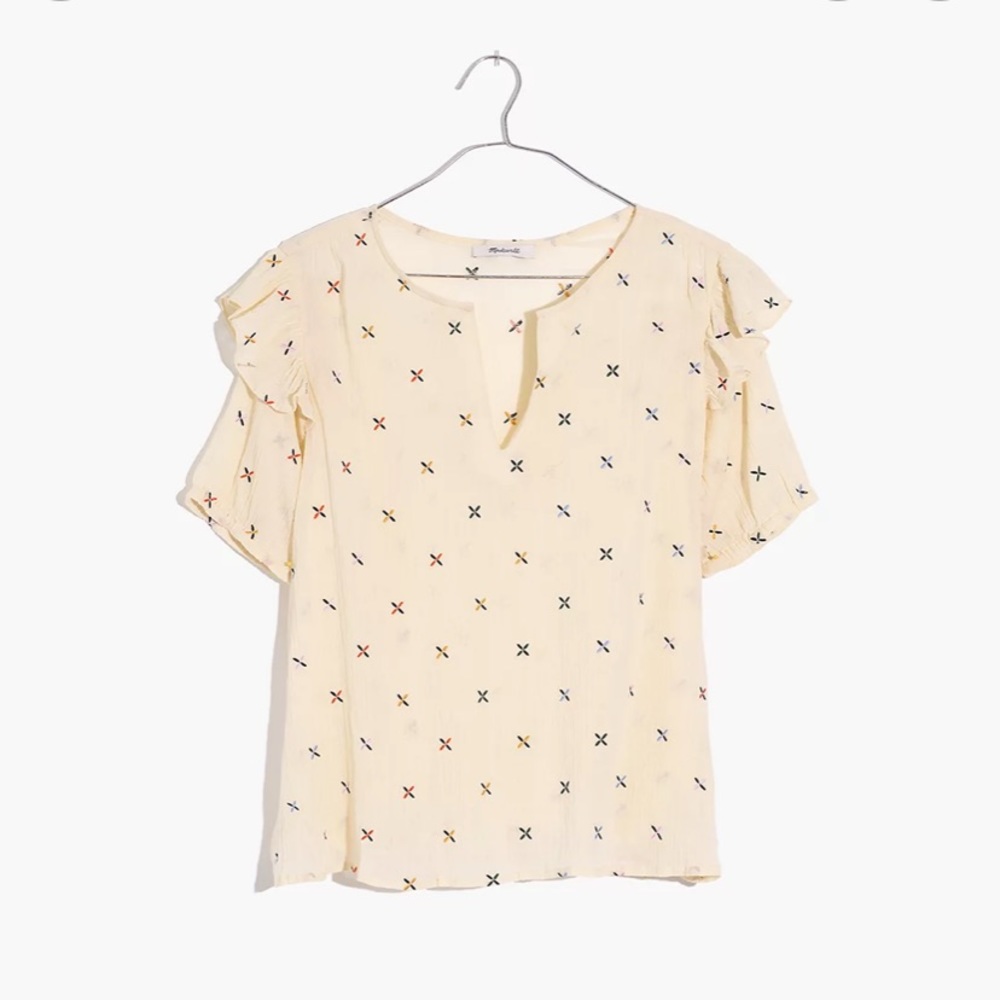 Madewell Embroidered Gazebo Top Sz L